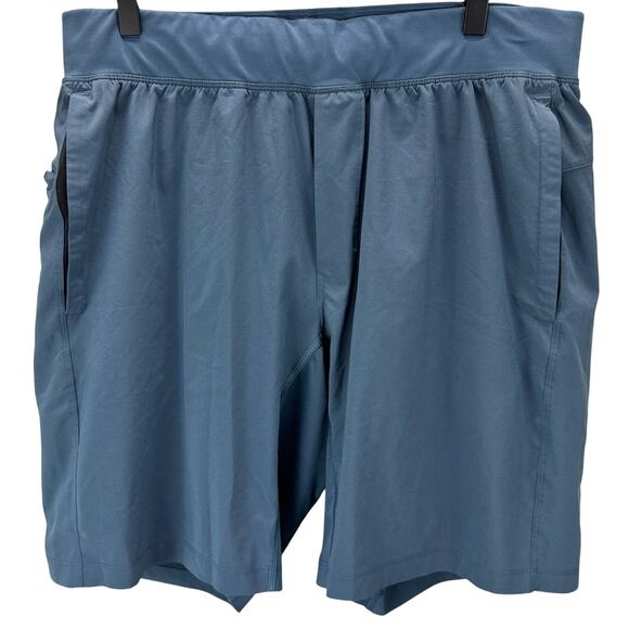 Lululemon T.H.E. Short Luxtreme  9" Shorts Men’s Size XL Iron Blue Performance - Picture 3 of 7